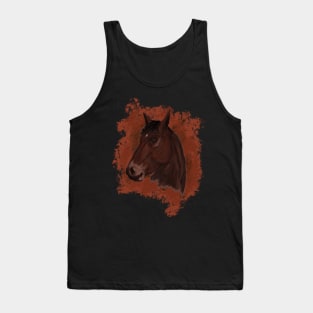 Realistic digital horse portrait Tank Top